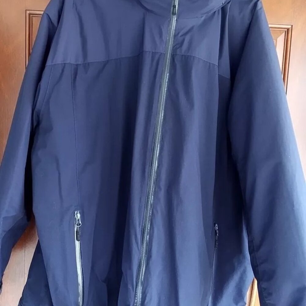 Land's End Men's 3XL Big Insulated Wind/Waterproof AquaCheck Jacket Coat w/Hood